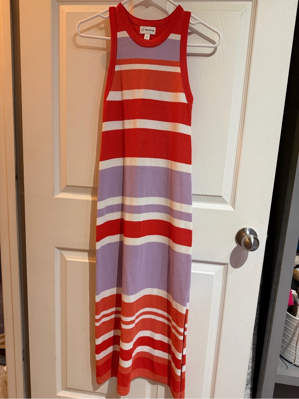 The Drop Gabriela High Neck Side-Slit Maxi Sweater Dress size S
